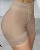 High-waisted Two-layer Lace Paneled Hip-lifting Shorts