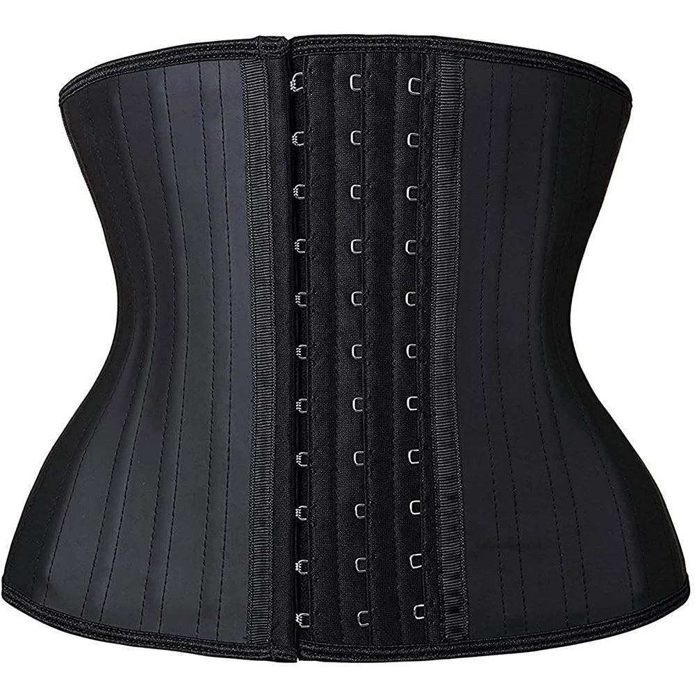 Short Torso Corset Waist Trainer Latex Body Shapewear Women Tummy Shaper Belly Sheath Sllimming Belt Modeling Strap Weight Loss
