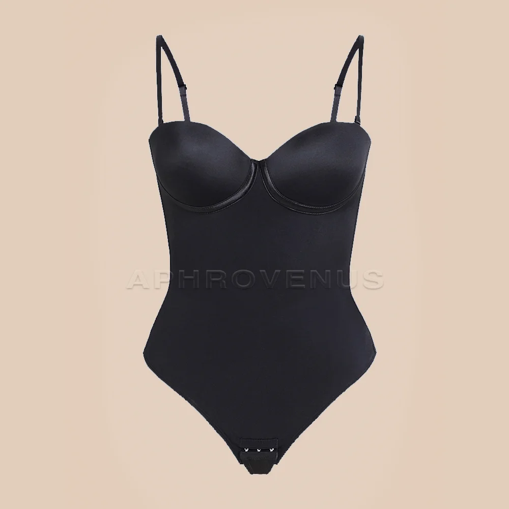 Fajas Colombianas Shapewear for Women Back Lace-up Thong Tummy Control Plus Size Postpartum Body Shaper Butt Lifting Bodysuit