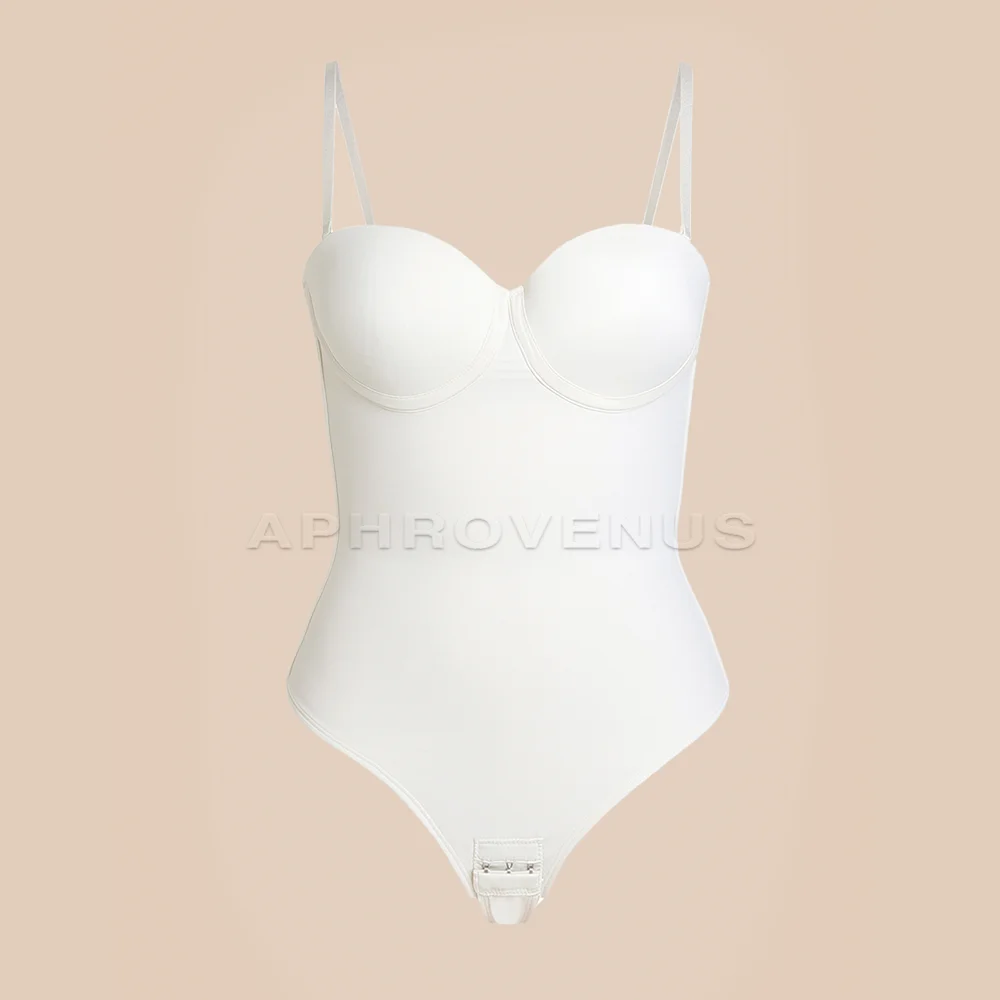 Fajas Colombianas Shapewear for Women Back Lace-up Thong Tummy Control Plus Size Postpartum Body Shaper Butt Lifting Bodysuit