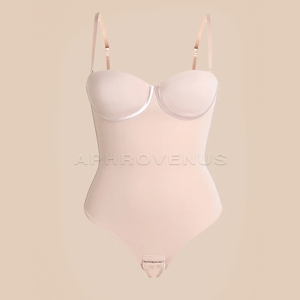 Fajas Colombianas Shapewear for Women Back Lace-up Thong Tummy Control Plus Size Postpartum Body Shaper Butt Lifting Bodysuit