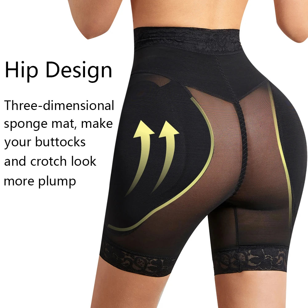 Women High Waist Hip Pad Shaper Panties Padded Hip Enhancer Shapewear Shorts Breathable Butt Lifting Body Shaper Push Up Panties