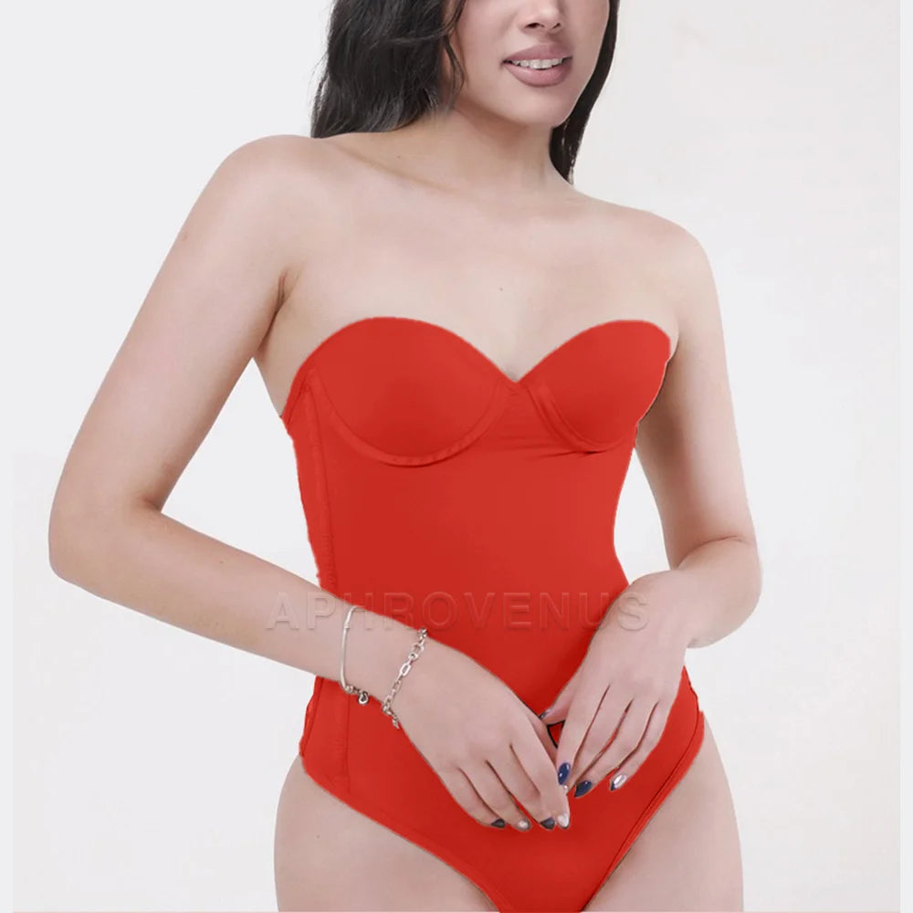 Fajas Colombianas Shapewear for Women Back Lace-up Thong Tummy Control Plus Size Postpartum Body Shaper Butt Lifting Bodysuit