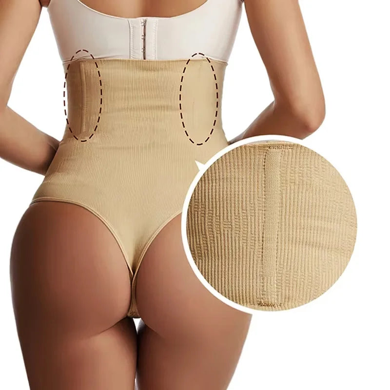 Women High Waist Body Recovery Slimming Underwear Tummy Control Panties Sexy Seamless Shapewear Thong Hip Lifting Corset