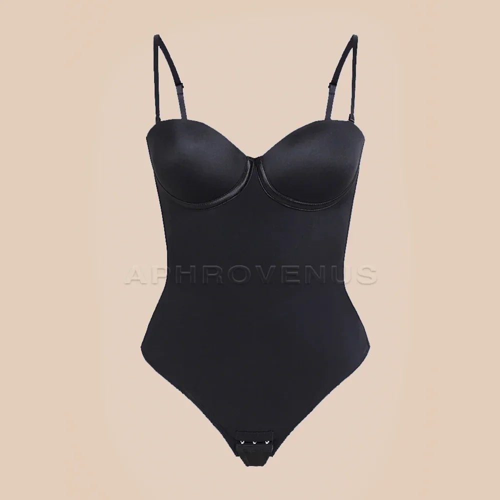Fajas Colombianas Shapewear for Women Back Lace-up Thong Tummy Control Plus Size Postpartum Body Shaper Butt Lifting Bodysuit