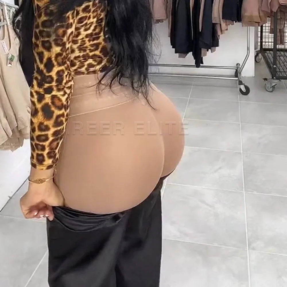 Women's High Waist Flat Belly Shorts Shaper Postpartum Buttocks Lifting Body Shaping Pants Seamless Shapewear Shorts Plus Size